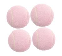NOLITOY 4 Piezas Pelotas de Tenis de Goma Rosa para Principiantes Femeninas de Unidades Bolas de Entrenamiento Duraderas y Visibles para Mejora de Habilidades y Coordinación
