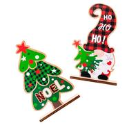 NOLITOY 4 Piezas Placa De Mesa Navideña Decoración De Escena Navideña Cartel De Mesa Felices Fiestas Centros De Mesa Decoración Navideña Rústica Navidad Objetos Decorativos Madera