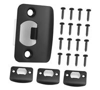 NOLITOY 4 piezas Placas de Inoxidable para Cerradura de Puerta Tornillos Refuerzo para Puerta Principal Cubiertas de Pestillo Resistentes y Duraderas