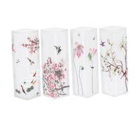 NOLITOY 4 piezas Tubos de Labial Vacíos Estilo Chino Envases Elegantes Semitransparentes para Bálsamo Labial Clásico Recipientes Recargables para Maquillaje DIY