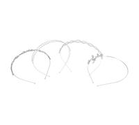 NOLITOY 4 Uds Diadema De De Imitación Tocado De Novia Accesorios Diademas Bandana Diadema Tocado De Novia Ligas Brillantes Disfraces Banda De Boda Cadena De Pelo De