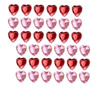 NOLITOY 400 Piezas de Corazones de Resina para Relleno de Jarrones Adornos de Plástico Rojo y Rosa Decoración DIY para Mesas Accesorios para San Valentín y Fiestas Decoración de Hogar