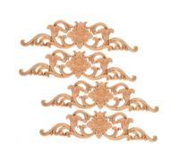 NOLITOY 4piezas Adornos De Madera Apliques Decorativos Diseño Europeo para Muebles