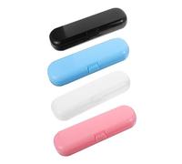 NOLITOY 4piezas Caja De Cepillos Eléctricos Estuche Duradero Soporte De Viaje Diseño Creativo Accesorio De Baño