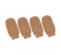 NOLITOY 4piezas Guantes Exfoliantes Yute Baño Ducha Frotar Espalda Masaje Hogar Herramientas Corporal Suave Lavar Grasa Células Muertas Exfoliar Suave Ligeros Compactos Fácil