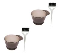 NOLITOY 4piezas Kit De Teñido De Cabello Con Tazón y Cepillo Para Coloración Profesional Accesorios Reutilizables y Lavables Para Proceso De Teñido Sin Desorden