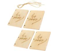 NOLITOY 4piezas Libro de Votos Matrimoniales para Él para Ella de Madera Resistente Cuaderno de Votos de Papel Kraft para Diario de Boda y Compromiso Hecha Mano