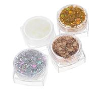 NOLITOY 4piezas Pegamento Facial Corporal Cabello y Ojos Sombras De Ojos Brillo Fino Para Halloween Accesorios De Cosméticos y Decoración De Uñas