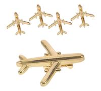 NOLITOY 5 Broches de Avión de Metal Pin de Solapa Vintage para Mujer Accesorios Ligeros para Mochilas Camisas y Trajes Broches de Pin de Avión para Viajes y Regalos