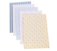 NOLITOY 5 Láminas de Papel Pintado Autoadhesivo para Casas de Muñecas Mini Pegatinas de Pared Patrón Detallado Tamaño A4 Decoración para Salón y Dormitorio de Mini Casas