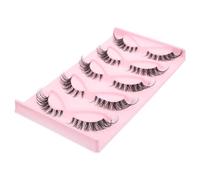 NOLITOY 5 Pestañas Postizas Falsas Extensiones Ligera Ojo Gato Natural para Maquillaje Diario y Fiesta