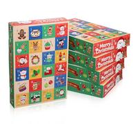 NOLITOY 5 Piezas Caja Ligera de Cuenta Regresiva para Navidad de Calendario de Papel Vacía para Llenar Dulces y Regalos en Fiestas Navideñas
