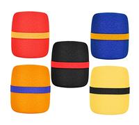 NOLITOY 5 Piezas Cubierta Prueba de Viento para Micrófono Protector de Micrófono de Esponja Funda para Grabación de Voz Estudio Colores Surtidos