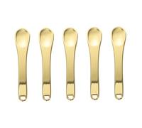 NOLITOY 5 piezas Cucharas de Crema Facial de Aleación de Zinc Dorada Multifunción para Cosméticos y Masaje Facial Diseño Ergonómico para Uso Personal y Profesional
