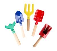 NOLITOY 5 Piezas Kit Infantil de Herramientas de Jardinería con Mango de Madera para Plantar y para Niñas para Huerto Aire