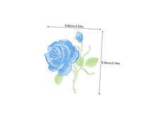 NOLITOY 5 Piezas Parche Bordado Forma de Rosa para Reparación y Decoración de Ropa de Costura Resistentes y Prácticas para Faldas y Prendas