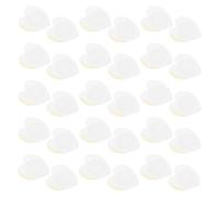 NOLITOY 50 Parches Autoadhesivos de Aceite de Ricino para Vientre, Almohadillas Desechables de Tela No Tejida en Forma de Corazón, 7x7 Cm, Algodón Orgánico de Color Claro, Envolturas