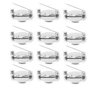 NOLITOY 50 Pcs Alfiler Base De Broche De Bricolaje Broche De Cierre Base para Hacer Broches Broche Trasero Broches Redondos Insignia Broche Pin Base Pin De Solapa Metal Bisel Mosaico