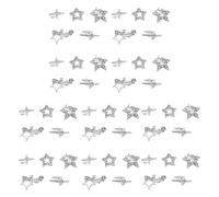 NOLITOY 50 Piezas Adornos para Uñas Gemas de Imitación Tachuelas Metálicas en Forma de Estrella Pentagrama Accesorios para Decoración de Uñas DIY Ideales para Manicura y Diseños
