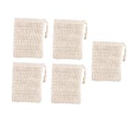 NOLITOY 5piezas Bolsa Jabón Sólido De Malla Para Baño Ducha Exfoliante Fácil De Usar