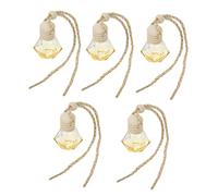 NOLITOY 5piezas Difusor De Perfume Colgante Para Coche De Botellas De Aromaterapia Ornamento Decorativo Fácil De Usar Para Aliviar Estrés y Fatiga Diseño Transparente Elegante