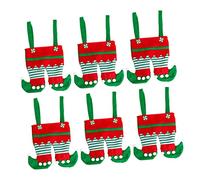 NOLITOY 6 Piezas Bolsa de Dulces de Elfo Decorativa Bolsa de Obsequio de Navidad Elegante para Chuches de Fiesta