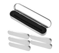 NOLITOY 6 Piezas Caja de Metal para Lápices Estuche Escolar Rectangular de Hojalata con Forro de Esponja Organizador Resistente para Bolígrafos y Accesorios de Papelería Uso Diario para