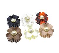 NOLITOY 6 Piezas clip de champú rociar Cortar con tijeras recortadora Titulares curly hair horquillas moño pasador clips de garra para cabello grueso pinza para el cabello Acrílico