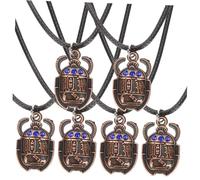 NOLITOY 6 piezas Collar Vintage de Escarabajo Egipcio para Hombre y Mujer de Colgante de Aleación Duradero y Diseño Artesanal Accesorio Único para Fiestas y Club