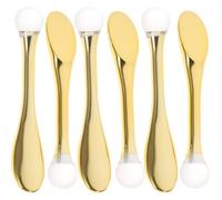 NOLITOY 6 piezas Cucharillas para Crema Facial y Masaje Ocular Espátulas Duraderas y Prácticas para Aplicación de Mascarilla y Crema Color Dorado Fácil para Cuidado Facial