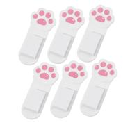 NOLITOY 6 piezas Elevador de Tapa de Inodoro con Adhesivo Autoadherente Diseño Pata de Gato de Accesorio Higiénico para Baños de Hotel y Uso Público