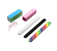 NOLITOY 6 piezas Limas y Pulidor Uñas Doble Cara con Bloque Abrillantador y Cepillo para Manicura Profesional y Cuidado Casa