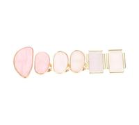 NOLITOY 6 piezas Paletas de Mezcla para Manicura Bandejas de Resina con Anillo para Arte de Uñas Diseño Seguro con Bordes Suaves Fácil de Usar y Limpiar para Uso Profesional y Casa