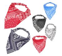 NOLITOY 6 piezas Pañuelos Triangulares para Mujer Bandanas Elásticas Chifón Ligero Colores para Diario y Fiestas