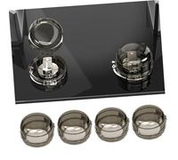 NOLITOY 6 piezas Protector para Pomos de Estufa de Gas Cubierta de Seguridad Infantil Antigiro para Cocina Hogar Prevención de Accidente Mascotas