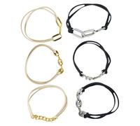 NOLITOY 6 piezas Pulseras Elásticas para Pelo Unidades Gomas Pelo Mujer Plata Accesorio Dúo para Cabello y Muñeca Diseño Chic y Duradero Regalo para Mujeres y Niñas