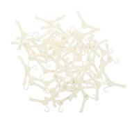NOLITOY 60 Piezas Perchas Miniatura para Ropa Muñeca Colgadores Plásticos Resistentes para Casita Muñecas Accesorios Organizadores para Armario Blancos