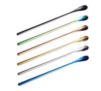 NOLITOY 6piezas Comedero para Reptiles Palas Cuchara De Acero Inoxidable para Lagartos Geckos y Pequenas Mascotas Exoticas Utensilio para Mezclar Dieta Polvo y Medir Porciones