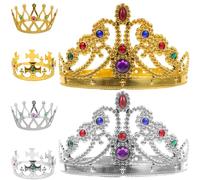 NOLITOY 6piezas Corona De Diadema Tocado De Corona Decorativa Para Fiesta De Cumpleaños Accesorio De Cabeza De Reina y Rey Para Fiesta