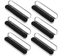 NOLITOY 6piezas Estuche De Hojalata para Lápices Unidades Bisagra Organizador De Bolígrafos De Metal para Oficina y Escuela Caja De Metal para Lápices