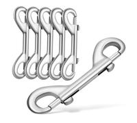 NOLITOY 6piezas Hebilla para Mascota de Clips Resistentes para Correa de Perro Mosquetones de Doble Extremo para Llavero Uso Paseos Mascotas