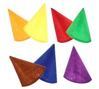 NOLITOY 7 Gorros Navideños de Fieltro Forma de Cono Sombreros de Disfraz Multicolor para Fiestas de Cumpleaños y Celebraciones Navideñas Accesorios Decorativos para Eventos Festivos