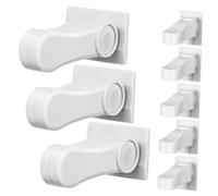 NOLITOY 8 Cerraduras de Manija de Puerta para Niños Diseño Compacto y Adhesivo Fuerte, Bloqueo de Seguridad para Manijas y Palancas en Color Blanco, Pack de 8 Unidades para Protección