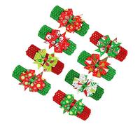 NOLITOY 8 Piezas Accesorio De Cosplay De Navidad Bandas De Pelo De Navidad Lazo De Pelo De Navidad Cinta Para El Pelo Con Lazo Navideño Tocado De Navidad Corbata De Moño Relleno Bebé