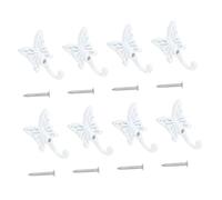 NOLITOY 8 Piezas Ganchos Decorativos para Pared Colgadores de Aleación Sólida Europeo para Ropa Abrigos y Pantalones Ahorro de Espacio para Armarios y Gabinetes