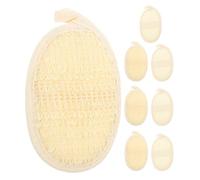 NOLITOY 8 Piezas Natural Loofah Exfoliating Pads Shape For Face Gentle Skin Scrubber For Deep Pore Cleansing