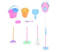 NOLITOY 9 Piezas de Juguete de Limpieza Colorido, Mini Equipo de Limpieza Hogar, Accesorio Educativo y Divertido para Juego Interactivo, Adecuado para Desarrollo Color Color Aleatorio