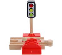 NOLITOY Accesorio de Tren de Madera, Bloqueo de Tren Ferroviario de Plástico Duradero, Modelo Infantil de Barricada de Simulación, Juguete de Imitación para Juegos Educativos