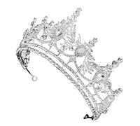 NOLITOY accesorio para el cabello damas de honor tiaras nupcial fuente tocados de novia coronas para novias tiara para la boda de la novia de metal Aleación de zinc Silver
