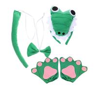 NOLITOY Accesorios de Disfraces de Cocodrilo para Diadema Pajarita y de Peluche Suave para Carnaval Halloween y Fiestas de Cosplay